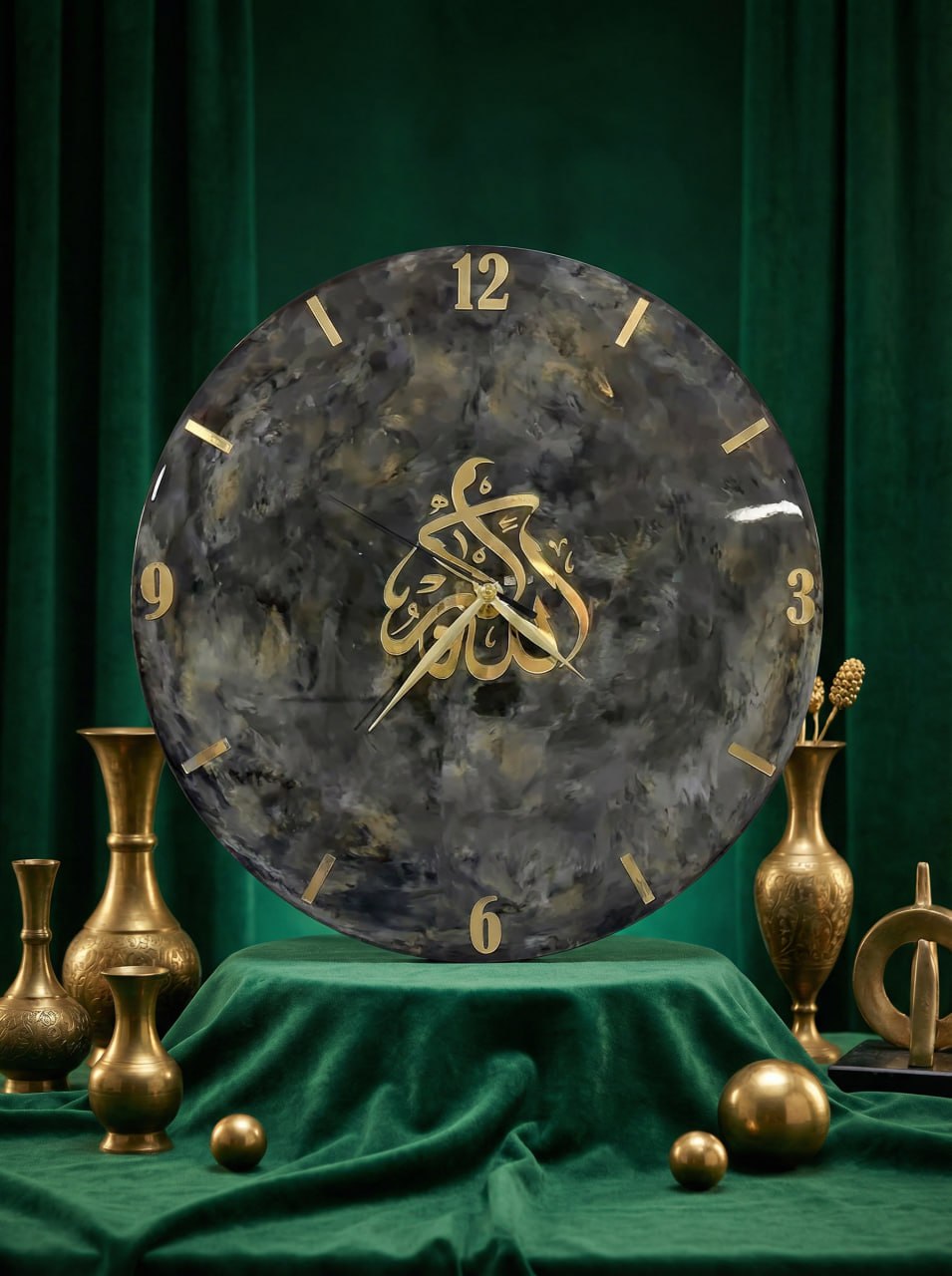 Horloge agate turquoise